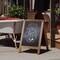 Flash Furniture Torched Brown Wooden A-Frame Magnetic Chalkboard HGWA-CB-3020-TORCH-GG - alternate 1